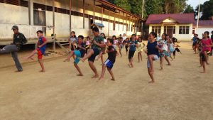 Satgas TMMD Kodim Ketapang Latih Anak-anak Beladiri
