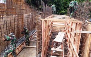 Satgas TMMD Kodim Aceh Barat Kebut Rangkai Mal Pengecoran Box Culvert