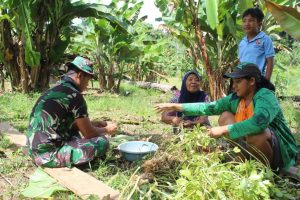 Satgas TMMD Ini Bantu Siapkan Bahan Sayuran