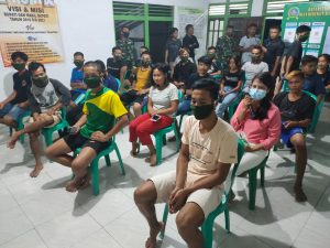 Satgas TMMD Kodim Ketapang Bersama Puskesmas Pembantu Sosialisasi Covid-19