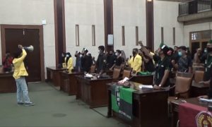 Unjukrasa Mahasiswa Sambas Tolak RUU Cipta Kerja Omnibus Law