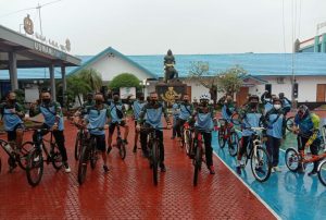 Tingkatkan Imun Tubuh, Lanal Karimun Ajak Awak Media Goes
