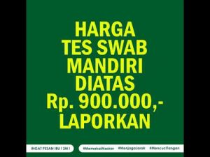 [MOTIONGRAFIS] Harga Tes Swab Mandiri Diatas Rp900 Ribu, Laporkan!
