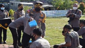 96 Personel Polres Sambas Naik Pangkat