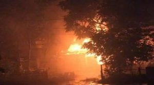 Satu Unit Rumah Warga di Pemangkat Ludes Terbakar