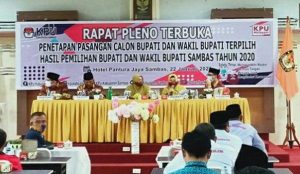 KPU Tetapkan Bupati dan Wakil Bupati   Sambas Terpilih