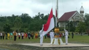 Upacara HUT ke 64 Pemprov Kalbar di Sekadau, Peserta Kenakan Pakaian Adat Nusantara