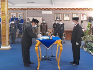 Tiga Pejabat Eselon Dua Resmi Dilantik Bupati Lampura 