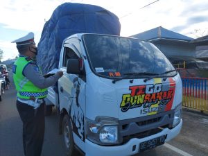 Gelar Operasi Yustisi, Satlantas Polres Lambar Tegur 14 Pengendara 