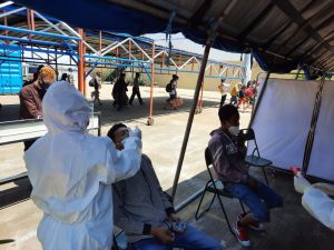 Penumpang Kapal Lawit dari Pelabuhan Tanjung Priok Jakarta-Dwikora Pontianak di SWAB PCR