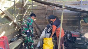 Warga Desa Tolok Dibantu Satgas TMMD 110 Kodim 1201 Olah Hasil Panen