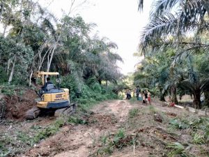 Satgas TMMD 110/ Kodim Mempawah Terus Pacu Pembangunan Jalan di Desa Tolok
