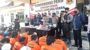 Selama Dua Pekan Polres Lampura Amankan 52 Pelaku Kejahatan