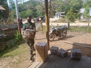 Kodim 1201 Distribusikan Logistik Pangan ke Lokasi TMMD 110