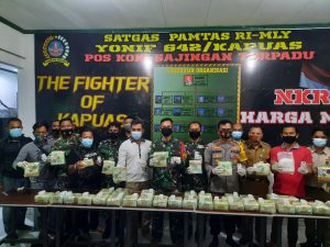 Polda Kalbar Terima Hasil Temuan Sabu 42,98 Kg dari Pamtas Sajingan