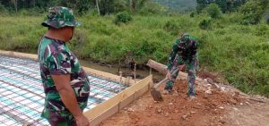 Satgas TMMD 110 Kodim 1201 Perkokoh Struktur Dasar Jembatan