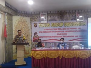 Cegah Karhutla, Polres Sekadau Gelar FGD Bersama Kades dan Pemangku Adat