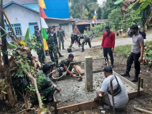 Satgas Tmmd 110  Kodim 1206/Putussibau Airkan Air Leding Masyarakat