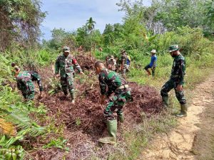 Satgas Tmmd 110 Kodim 1206/Putussibau Canangkan “Minggu Bersih”