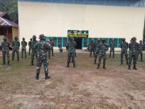 Rutinitas, Apel Pagi Satgas TMMD ke 110 Kodim 1206/PSB