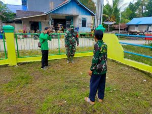 Kordinator Lapangan TMMD 110 Kodim Putussibau Kordinasikan Pembuatan Sarana Wudhu