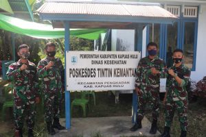 Personil TMMD Ke 110 Kodim 1206/PSB Dukung Penuh Prokes Covid-19 Di Dusun Tintin Kemantan