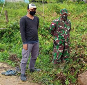 Satgas TMMD 110 Kodim Putussibau  Dorong Masyarakat Manfaatkan Lahan Kosong