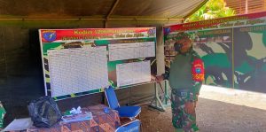 Jelang Kunjungan Tim Wasev TNI-AD, Dandim 1206/PSB Cek Kesiapan Posko TMMD Di Desa Hulu Pengkadan