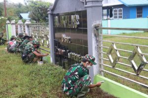 Satgas TMMD Kodim 1206/PSB Melaksanakan Pengecatan Masjid AL-IKHLAS.