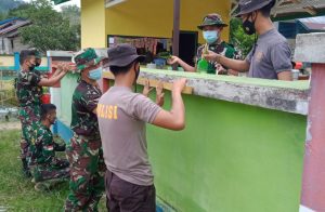 Sinergitas TNI – POLRI Kodim 1206/PSB Sangat Diperlukan Dalam Program TMMD 110.