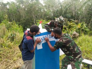 Torehkan Lukisan Satgas TMMD 110 Kodim 1206/Psb Rampungkan Batas Desa