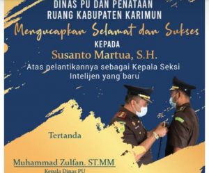 Selamat Atas Pelantikan Kasi Intel Kejari Karimun