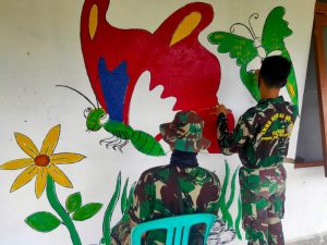 Satgas TMMD 110 Putussibau Tuntas Gambar Paud Al-Alwi