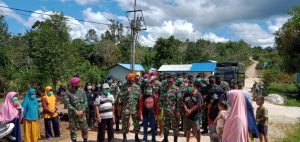 Satgas TMMD 110 Putussibau Titipkan Hulu Pengkadan  Maju Bersama