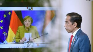 Jokowi dan Merkel Bahas Isu Myanmar Hingga Vaksin dalam Pertemuan Virtual