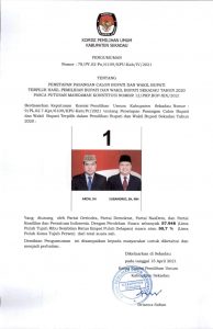 PENETAPAN PASLON BUPATI & WABUP SEKADAU TERPILIH