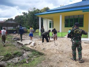 Hari Ke-27 TMMD Fokus Selesaikan Pengecoran Tempat Wudhu