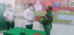 Penutupan Satgas TMMD 110 Kodim 1206/PSB Ditandai Serah Terima Hasil Kegiatan.