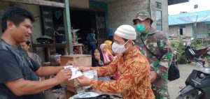 Di Akhir Satgas TMMD 110 Kodim 1206/PSB Pergencar Komsos Cegah Penyebaran COVID-19.