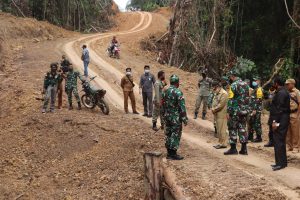 Dulu Hutan, Berkat TMMD 110 Jalan Penghubung Antara Dua Kecamatan Sudah Terlihat