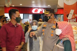Kapolres Tegal Bersama Forkompimda Tinjau Penerapan Prokes di Yogya Mall Slawi