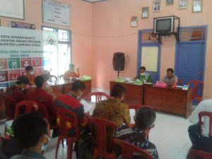 Jelang Pilkades Serentak, Camat Abung Pekurun Gelar Sosialisasi Tentang Tahapan Pilkades