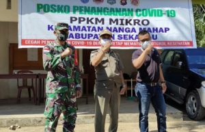 Babinsa Koramil 18/Nanga tak Henti-henti Melakukan Sosialisasi Protokol Kesehatan
