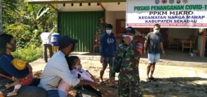 Pemeriskaan Prokes oleh Danramil 1204