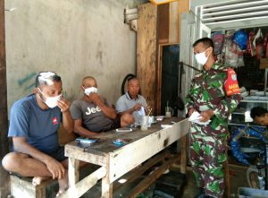 Babinsa Koramil 17/Nanga Taman terus lakukan sosialisasi himbauan bahayanya covid-19