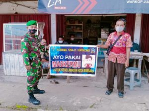 Koramil 1204-21/Penegakan Protokol Kesehatan Di Rumah Makan