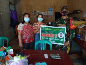 Babinsa Pratu Wendra Selalu Tetap Bersemangat Sosialisasi Prokes Di Wilayah Binaan Di Tengah Pandemi Covid-19