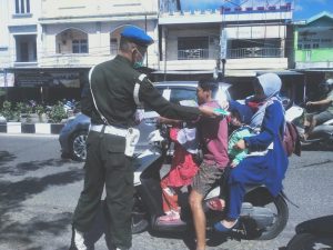Tegakkan Disiplin Protokol Kesehatan, Ini Dilakukan Subdenpom XII/1-5 Ketapang