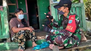 Koramil1204-19/Mukok Sosialisasi kepada Masyarakat tentang Prokes