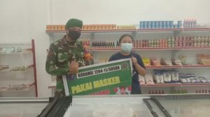Koramil 1204 – 11/Tayan Hulu Melaksanakan Kegiatan Sosialisasi Himbauan 3 M